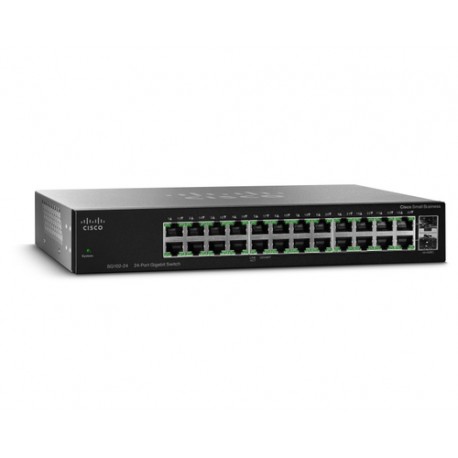 Cisco SG112-24 Non-géré L2 Gigabit Ethernet (10/100/1000) 1U Noir