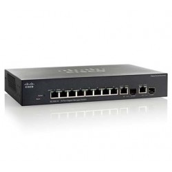 Cisco SG350-10P Géré L3 Gigabit Ethernet (10/100/1000) Connexion Ethernet, supportant l'alimentation via ce port (PoE) Noir