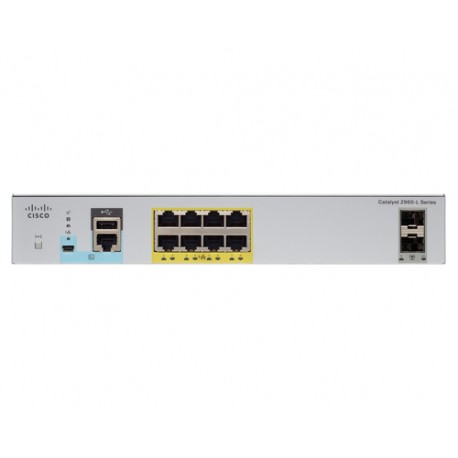 Cisco Catalyst 2960-L Géré L2 Gigabit Ethernet (10/100/1000) Connexion Ethernet, supportant l'alimentation via ce port (PoE) 1U 