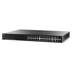 Cisco SF350-24P Géré L2/L3 Fast Ethernet (10/100) Connexion Ethernet, supportant l'alimentation via ce port (PoE) Noir