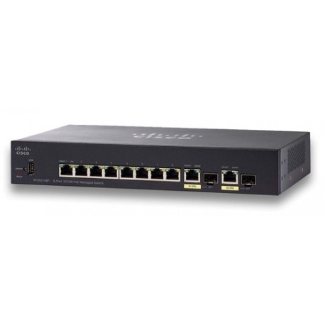 Cisco Small Business SF352-08P Géré L2/L3 Fast Ethernet (10/100) Connexion Ethernet, supportant l'alimentation via ce port (PoE)