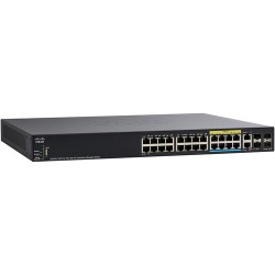 Cisco SG350X-24PV Géré L3 Gigabit Ethernet (10/100/1000) Connexion Ethernet, supportant l'alimentation via ce port (PoE) 1U Noir