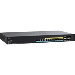 Cisco SG350X-12PMV Géré L3 2.5G Ethernet (100/1000/2500) Connexion Ethernet, supportant l'alimentation via ce port (PoE) 1U Noir