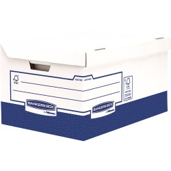 Fellowes 4474601 Boîte de rangement Rectangulaire Papier Bleu, Blanc
