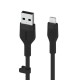 Belkin Cbl Silicqe USB-A LTG 2M noir câble USB USB A USB C/Lightning