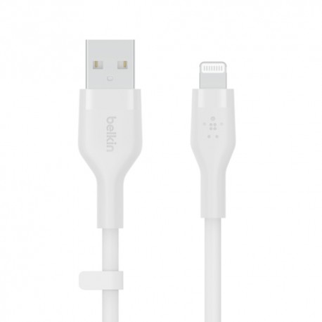 Belkin Cbl Scicone USB-A LTG 2M blc câble USB USB A USB C/Lightning Blanc