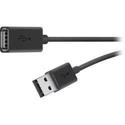 Belkin USB 2.0 A M/F 3m câble USB USB A Noir