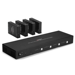 Lindy 38328 extension audio/video Émetteur et récepteur AV Noir
