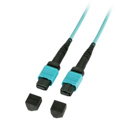 Lindy MTP (MPO) 20m câble de fibre optique MPO/MTP OM3 Noir, Turquoise