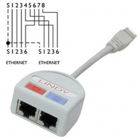 Lindy UTP Port Doubler câble de réseau Gris