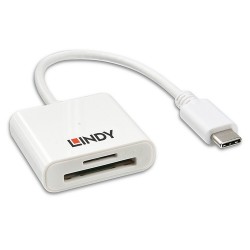Lindy 43185 lecteur de carte mémoire USB 3.2 Gen 1 (3.1 Gen 1) Type-C Blanc