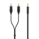 Belkin F3Y116BT1M câble audio 1 m 2 x RCA 3,5mm Noir