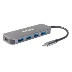 D-Link DUB-2340 hub & concentrateur USB Type-C 5000 Mbit/s Gris