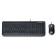 Microsoft Wired Desktop 600 clavier Souris incluse USB Noir