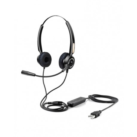 Urban Factory USB HEADSET WITH REMOTE CONTROL Casque Avec fil Arceau USB Type-A Noir