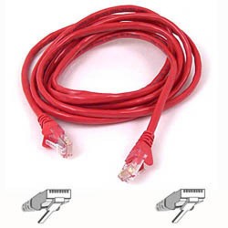 Belkin Cable patch CAT5 RJ45 snagless 0.5m red câble de réseau Rouge 0,5 m