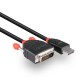 Lindy 41491 câble vidéo et adaptateur 2 m DisplayPort HDMI Noir