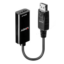 Lindy 41718 câble vidéo et adaptateur 0,15 m DisplayPort HDMI Noir