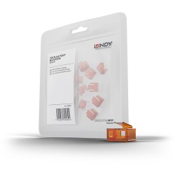 Lindy 40481 bloqueur de port RJ-45 Orange Acrylonitrile-Butadiène-Styrène (ABS) 20 pièce(s)