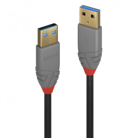Lindy 36753 câble USB 3 m USB 3.2 Gen 1 (3.1 Gen 1) USB A Noir, Gris