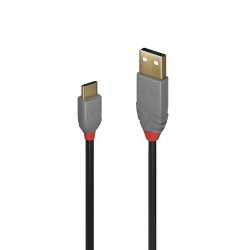 Lindy 36885 câble USB 0,5 m USB 2.0 USB A USB C Noir, Gris