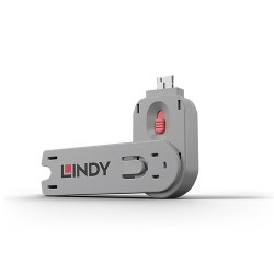 Lindy 40620 bloqueur de port Clé de bloqueur de port USB Type-A Rose Acrylonitrile-Butadiène-Styrène (ABS) 1 pièce(s)
