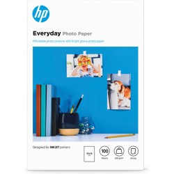 HP Papier photo Everyday, brillant, 200 g/m2, 10 x 15 cm (101 x 152 mm), 100 feuilles