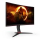 AOC G2 CQ27G2U/BK écran plat de PC 68,6 cm (27") 2560 x 1440 pixels Quad HD LED Noir, Rouge