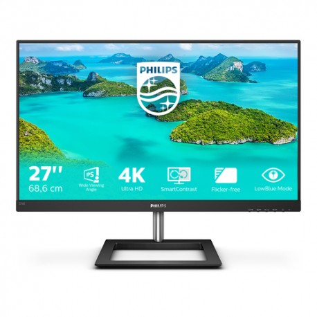 Philips E Line 278E1A/00 écran plat de PC 68,6 cm (27") 3840 x 2160 pixels 4K Ultra HD IPS Noir