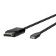 Belkin B2B103-06-BLK câble vidéo et adaptateur 1,8 m USB Type-C DisplayPort Noir