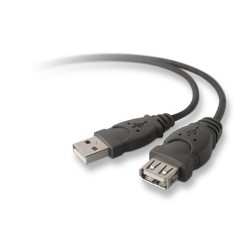 Belkin USB A/A 3 m câble USB USB 2.0 Noir