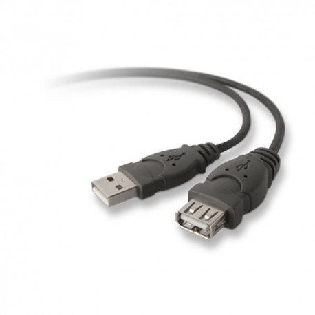 Belkin USB A/A 3 m câble USB USB 2.0 Noir