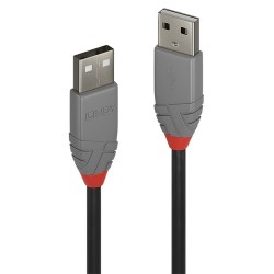 Lindy 36691 câble USB 0,5 m USB 2.0 USB A Noir, Gris