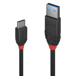 Lindy 36916 câble USB 1 m USB 3.2 Gen 1 (3.1 Gen 1) USB A USB C Noir