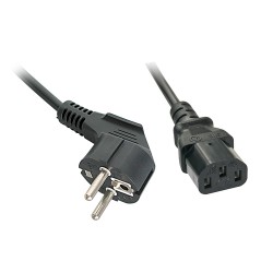 Lindy 30337 câble électrique Noir 5 m CEE7/7 Coupleur C13