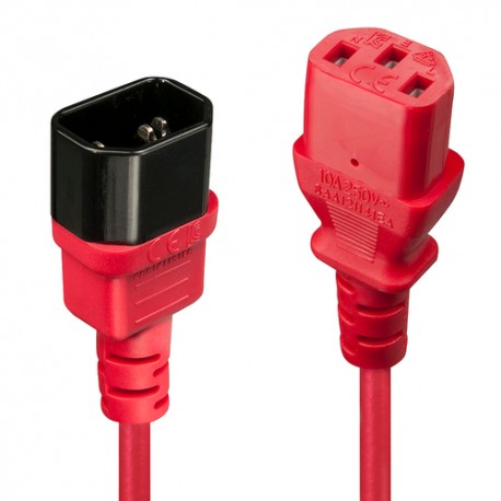 Lindy 30478 câble électrique Rouge 2 m Coupleur C14 Coupleur C13