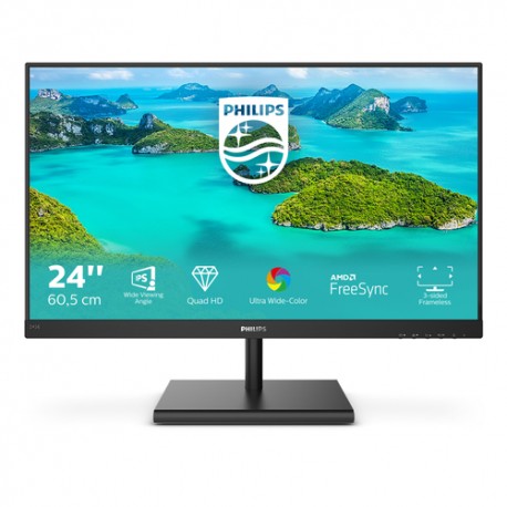 Philips E Line 245E1S/00 LED display 60,5 cm (23.8") 2560 x 1440 pixels 2K Ultra HD LCD Noir