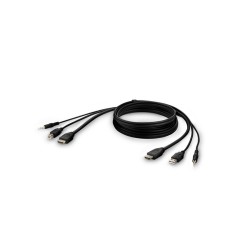 Belkin F1DN1CCBL câble kvm Noir 1,8 m