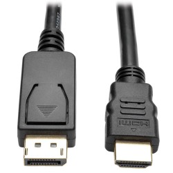 Tripp Lite P582-006-V2 câble vidéo et adaptateur 1,83 m DisplayPort HDMI Noir, Métallique