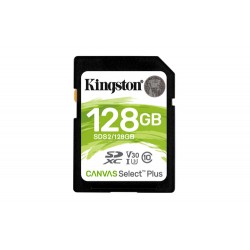 Kingston Technology Carte SDXC Canvas Select Plus 100R C10 UHS-I U3 V30 de 128 Go