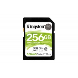 Kingston Technology Carte SDXC Canvas Select Plus 100R C10 UHS-I U3 V30 de 256 Go