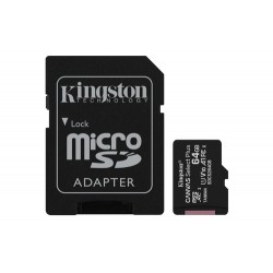 Kingston Technology Pack de trois cartes micSDXC Canvas Select Plus 100R A1 C10 de 64 Go + ADP simple