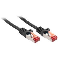 Lindy Cat.6 S/FTP 0.5m câble de réseau Noir 0,5 m Cat6 S/FTP (S-STP)