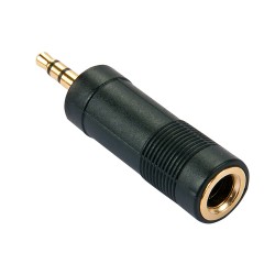 Lindy 35621 changeur de genre de câble 3.5mm 6,3 mm Noir