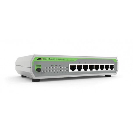 Allied Telesis AT-FS710/8E-60 Non-géré Fast Ethernet (10/100) Connexion Ethernet, supportant l'alimentation via ce port (PoE) Gr