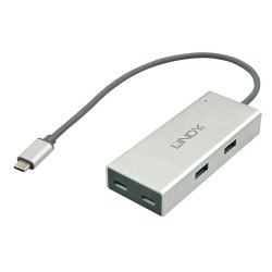 Lindy 43091 hub & concentrateur USB 3.2 Gen 1 (3.1 Gen 1) Type-C 5000 Mbit/s