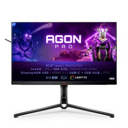 AOC AGON AG324UX écran plat de PC 80 cm (31.5") 3840 x 2160 pixels 4K Ultra HD LED Noir, Rouge