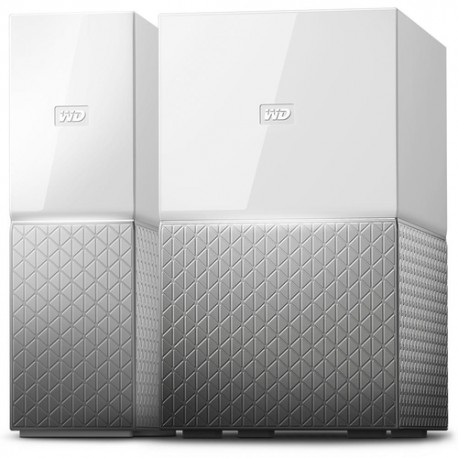 Western Digital MY CLOUD HOME Duo 6 TB dispositif de stockage cloud personnel 6 To Ethernet/LAN Argent, Blanc