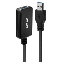 Lindy 43155 câble USB USB 3.2 Gen 1 (3.1 Gen 1) 5 m USB A Noir