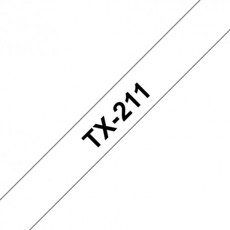 Brother TX-211 ruban d'étiquette Noir sur blanc